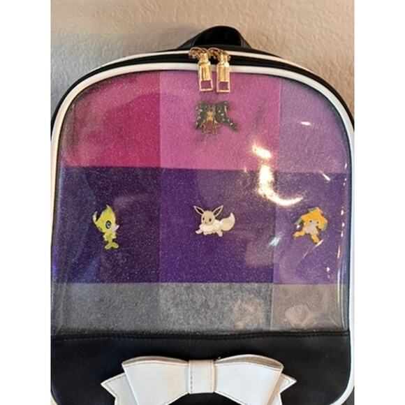 SteamedBunIta display Backpack 4 Pokémon Collector Pins 2side Custom DIY Insert - Picture 2 of 16